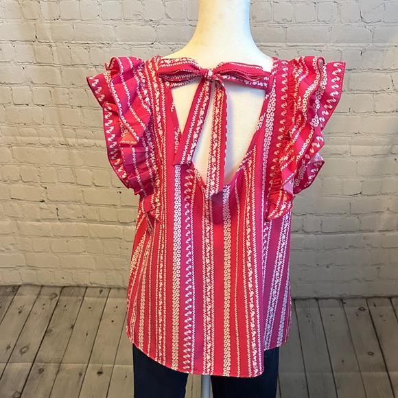 Pink Ruffle Sleeve Top - Picture 2 of 2